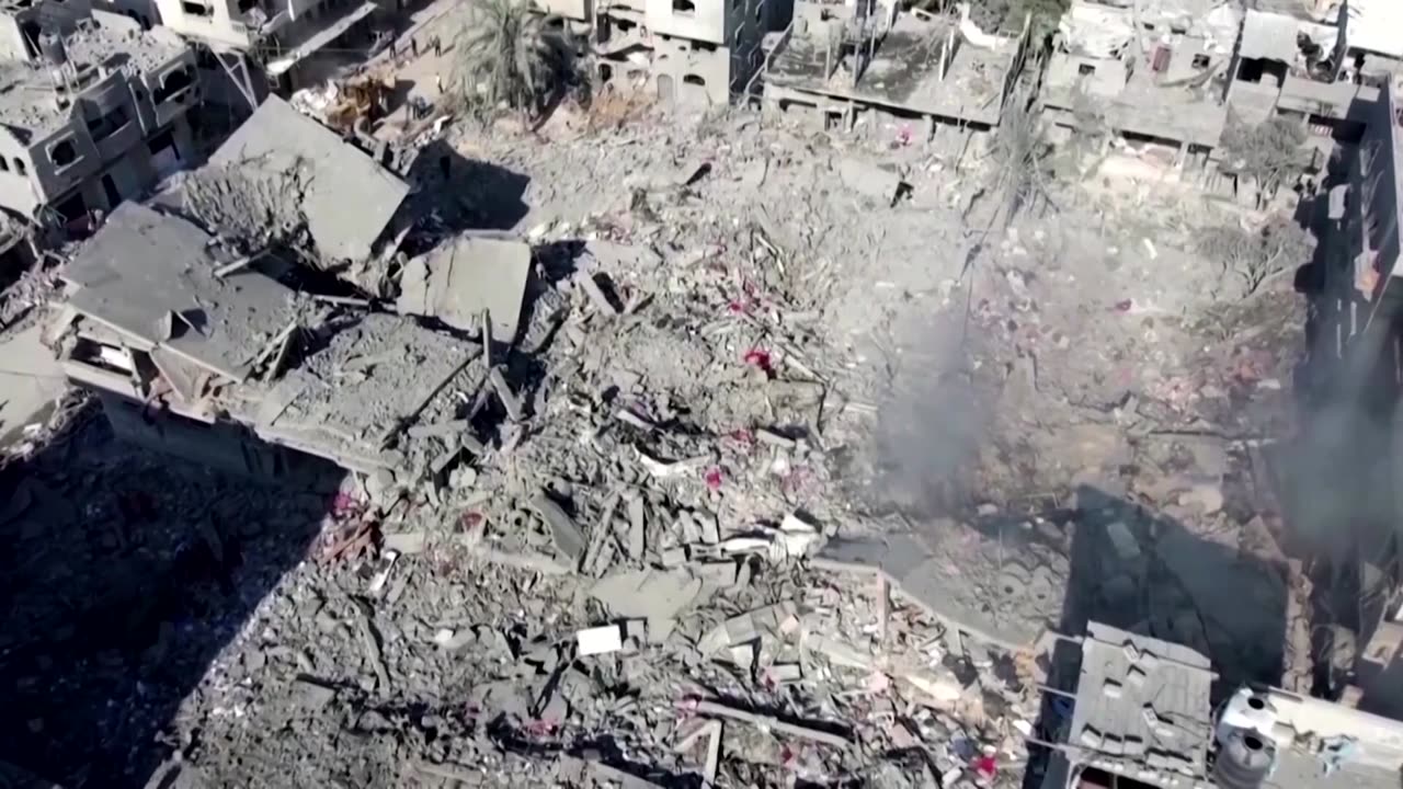 Drones show how Israeli bombs turned Gaza into moonscape