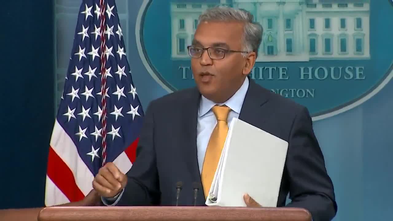 Joe Biden's Press Secretary Karine Jean-Pierre cuts off White House COVID Coordinator and ushers him off stage.