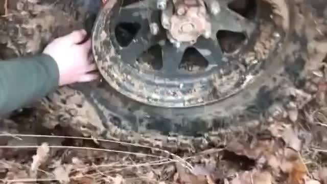 Look how a tire inflates in the middle of nowhere
