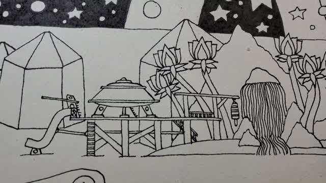 FLYING SAUCER LIFE ON DREAM ISLAND HOME...7/6/22...LG PAPER FROM INDIA...RAMMMMM