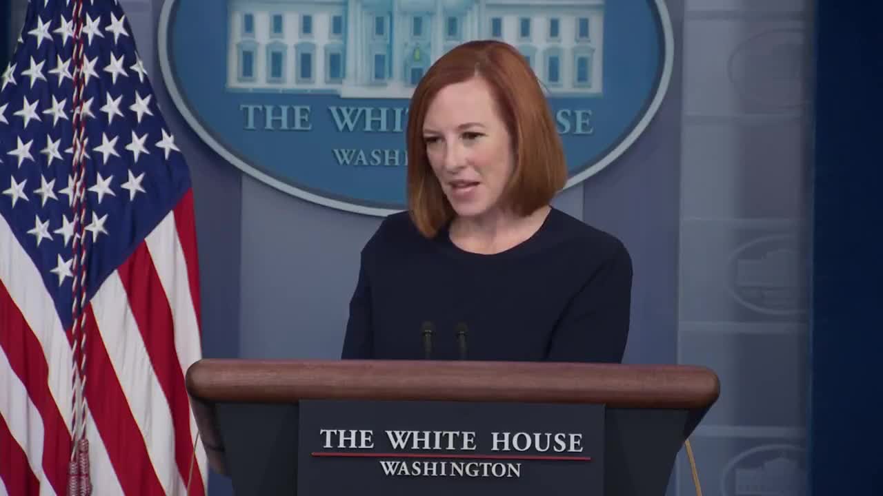 Jen Psaki Defends Biden Breaking His Own Mask Mandate