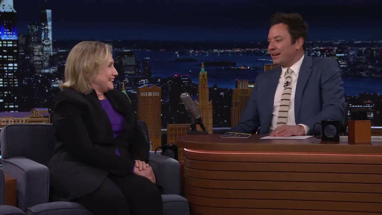 Hillary on Jimmy Fallon show talking about voting.