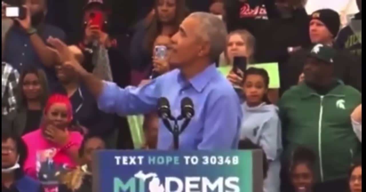 Even Obama Can’t Stop The Crowd In Michigan From Chanting FJB!