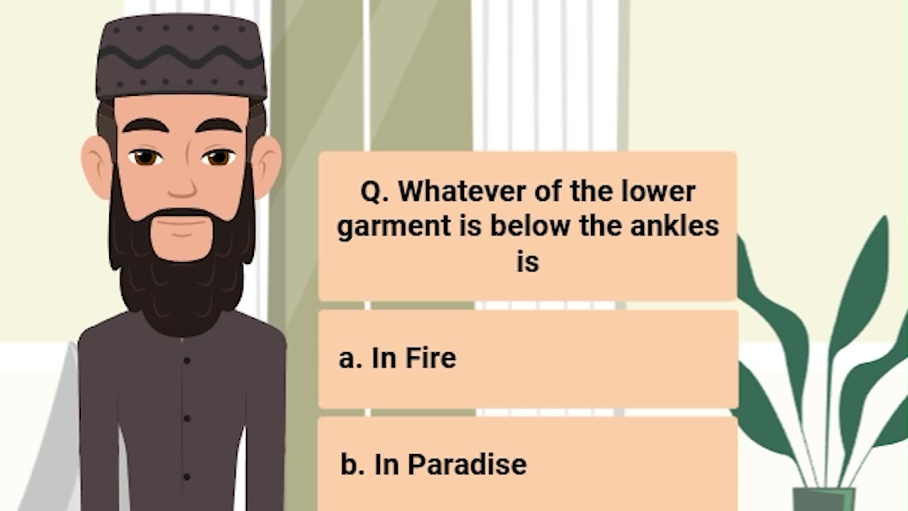 Q. Whatever of the lower garment is below the ankles is | #hadith #islam #muslim |