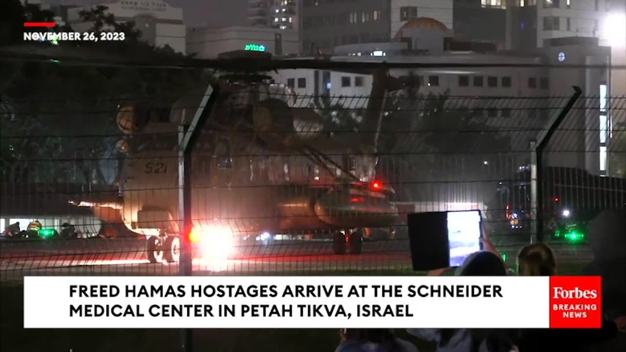 WATCH- More Freed Hamas Hostages Arrive At The Schneider Medical Center In Petah Tikva, Israel