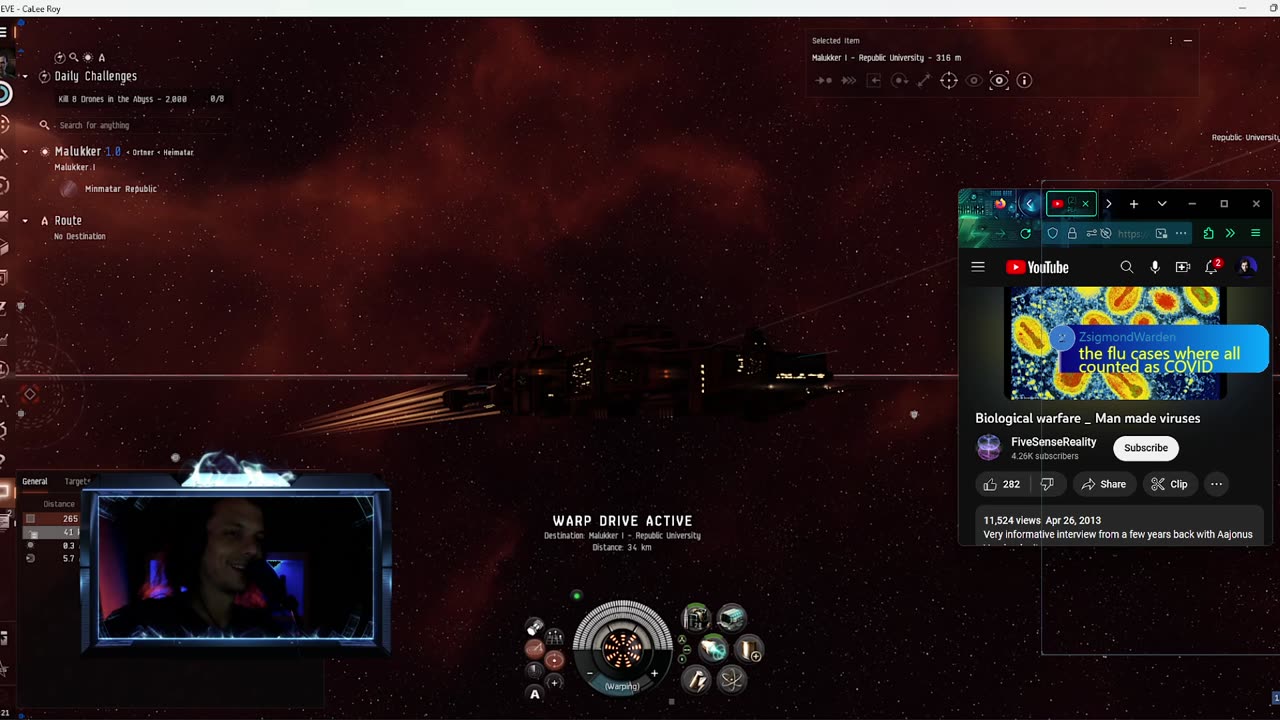 Watching Christians Debate - Viruses are Man Made - CHILL STREAM - EVE ONLINE - Gaming on SpaceTime