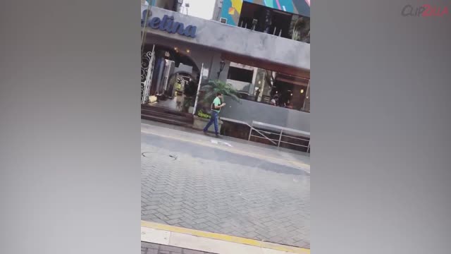 Angry Bird Dive Bombs at Male Pedestrian