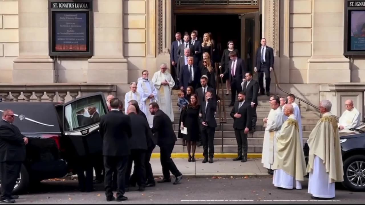 Donald Trump, Melania, others gather at NYC church for funeral of his sister, Maryanne Trump Barry.