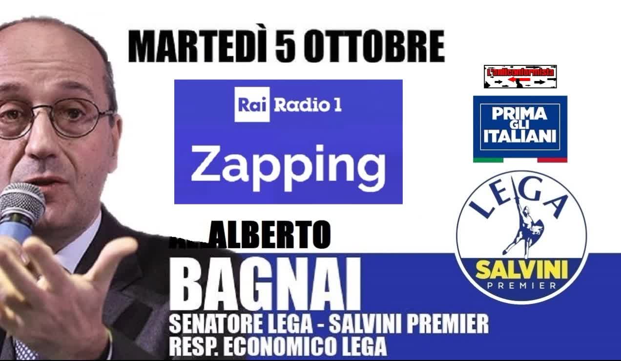 🔴 Intervista radiofonica al Sen. Alberto Bagnai su "Radio1 Zapping" del 05/10/2021.