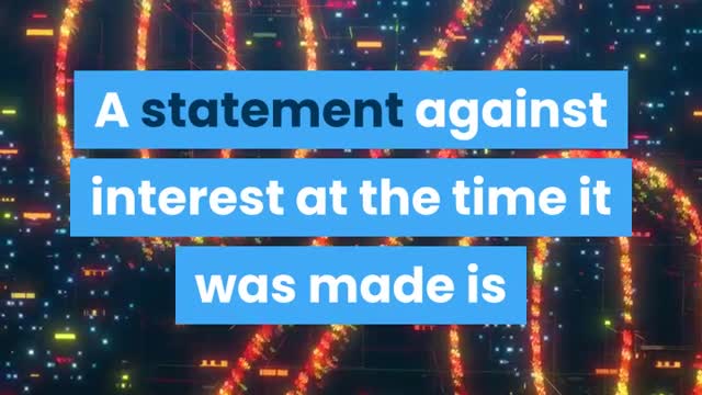 Statement Against Interest - FRE 804(b)(3)