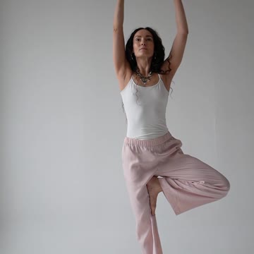 Woman Performing Eka Pada Pranamasana