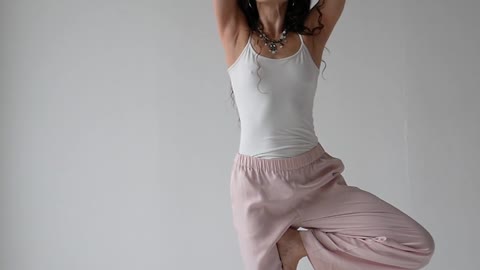 Woman Performing Eka Pada Pranamasana