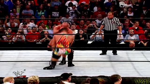 Steve Austin vs Kurt Angle vs Rob Van Dam No Mercy 2001 Highlights