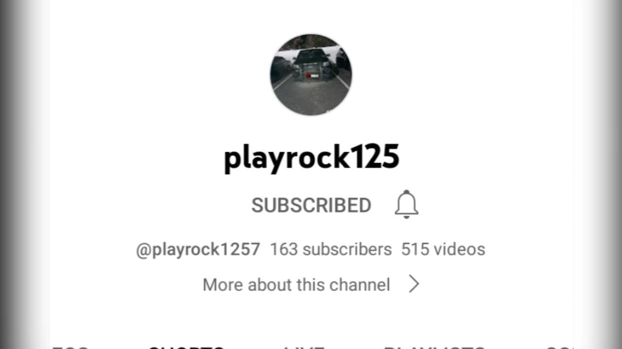 follow playrock125 on YouTube