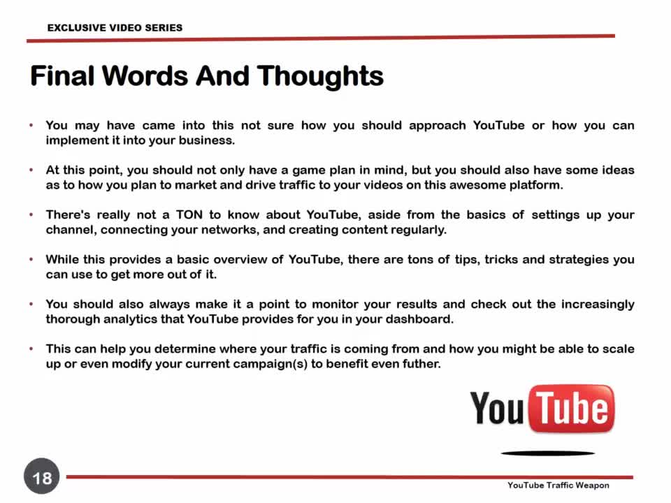 Final words and thoughts
