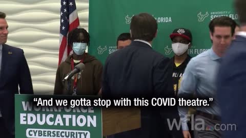 Governor DeSantis telling kids they do not have to wear masks