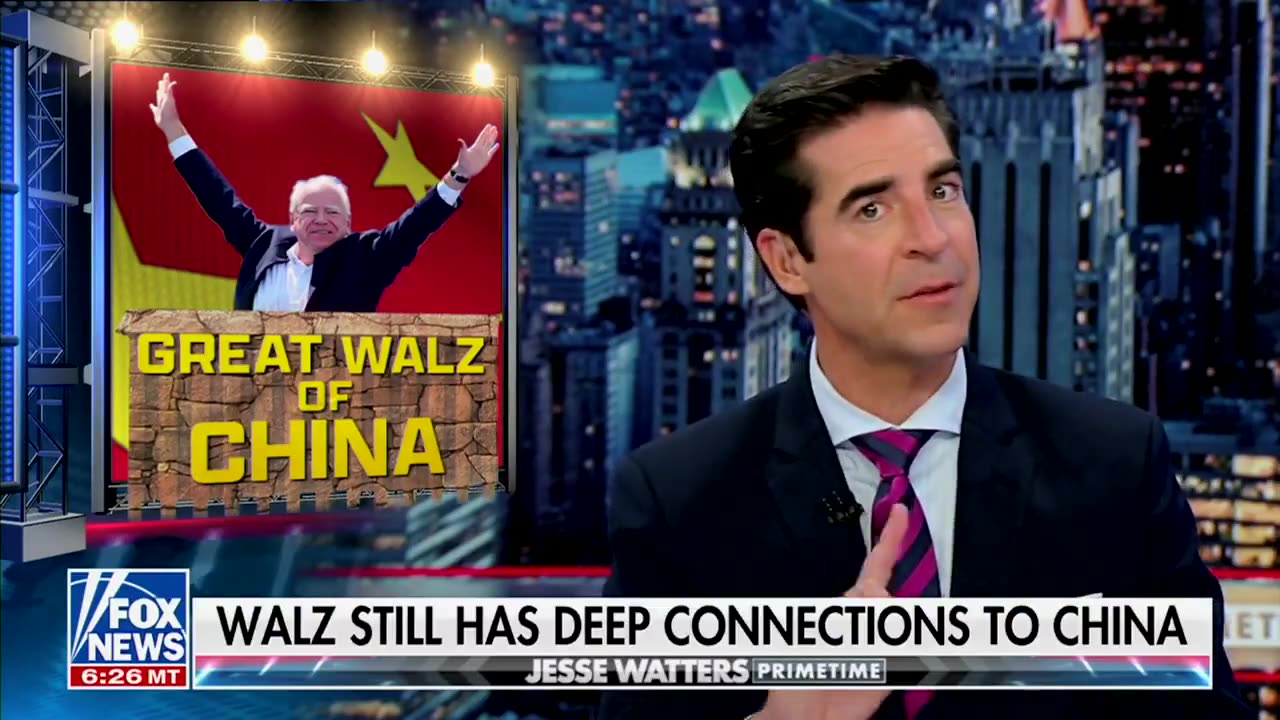 Jesse Watters EXPOSES Tim Walz's Shocking Ties To Chinese Communists