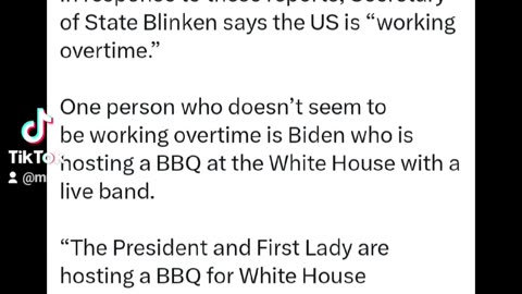While Americans Are Hostage And Israel Is Under Attack Biden Has BBQ