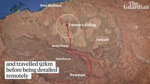 BHP train derailment_ footage shows two-kilometre train crash in outback Austral