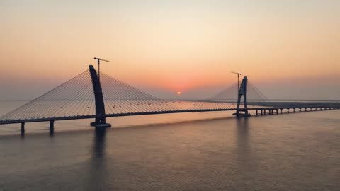 Excluslve drone shots of the Sudarshan setu connecting Okha & best dwarka