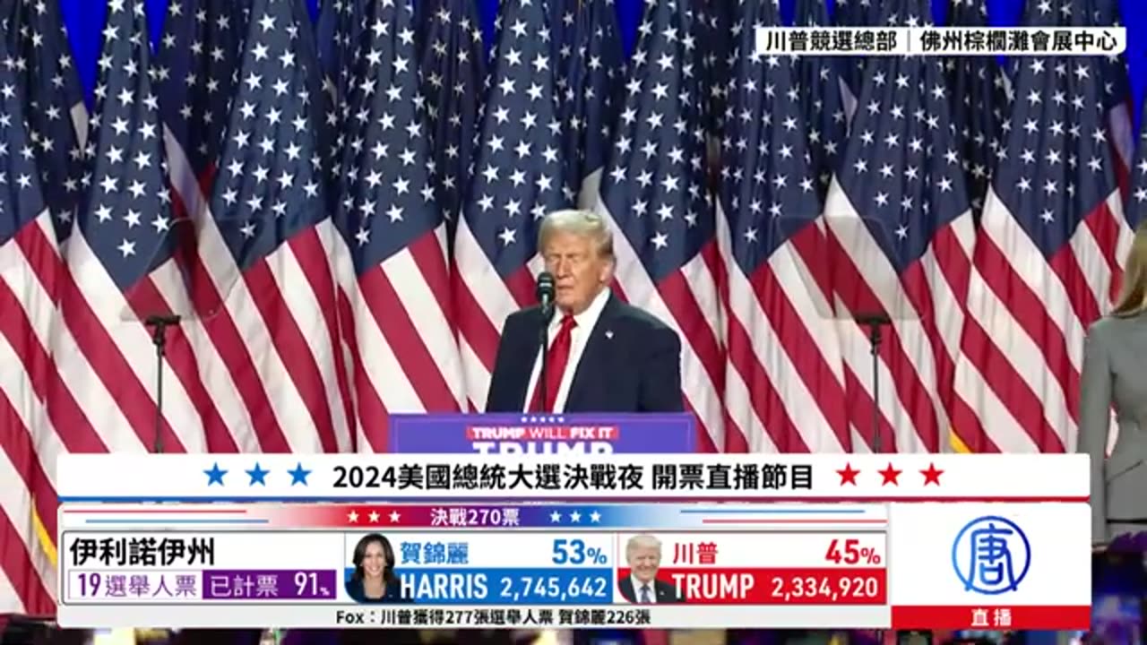 “歷史性的時刻”真的很感動!終於…,亞洲時間2024.11.06美國大選 川普總統與競選團隊在競選總部發表勝選演說(新唐人記者即時同步口譯)