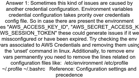 InvalidClientTokenId error aws when trying to get caller identity