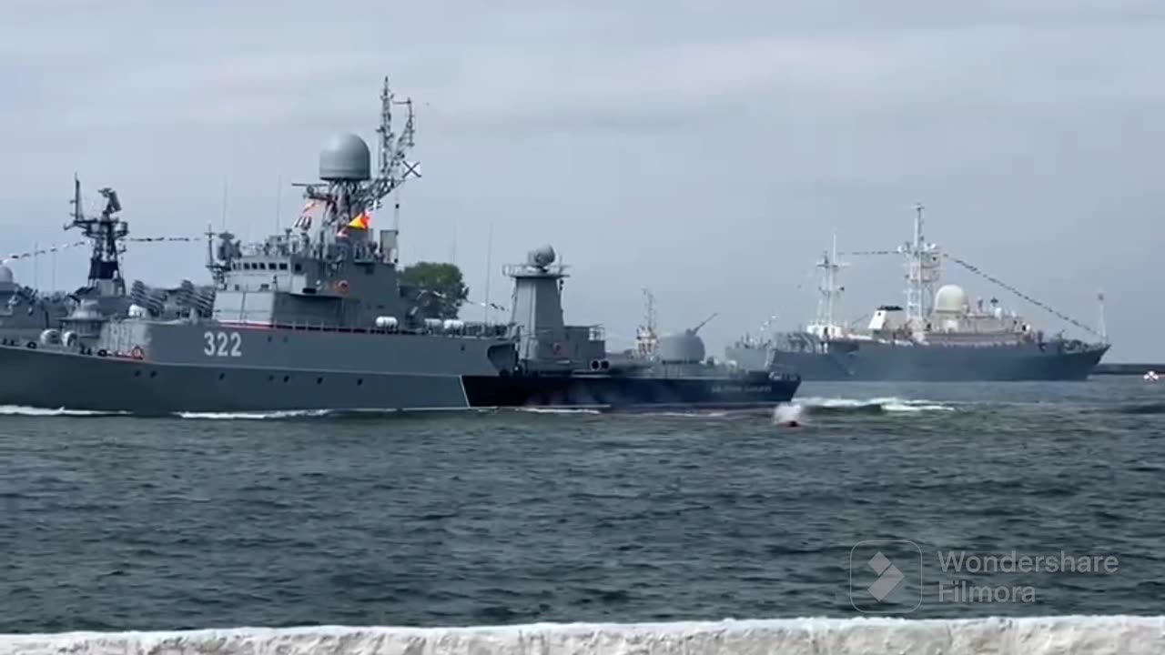 Naval military parade in Kaliningrad