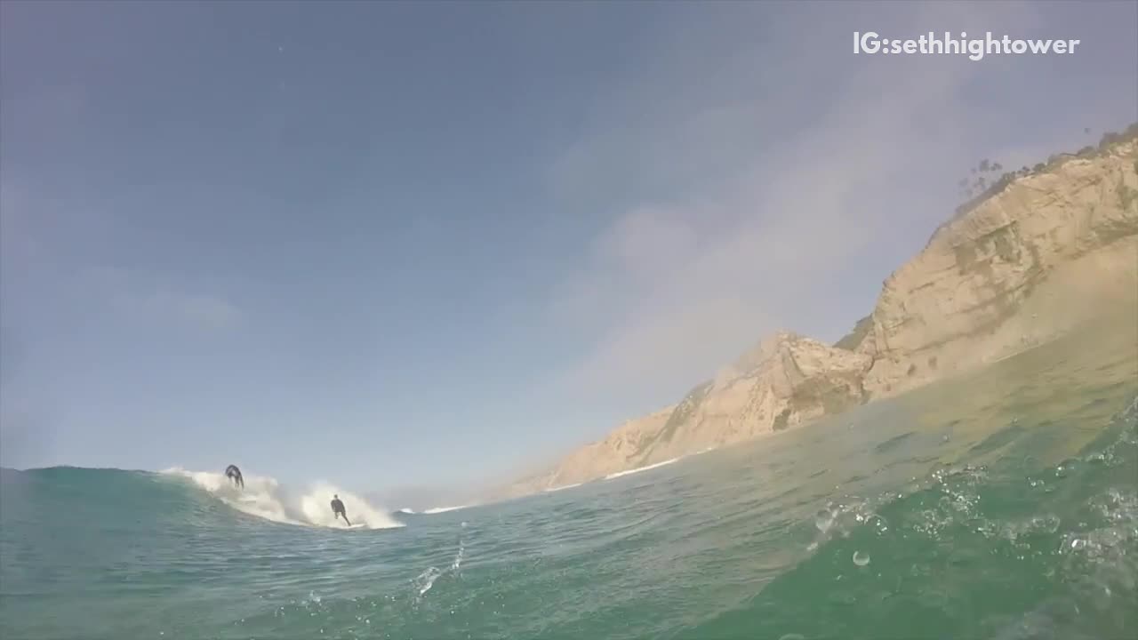 First person view surfing on white board