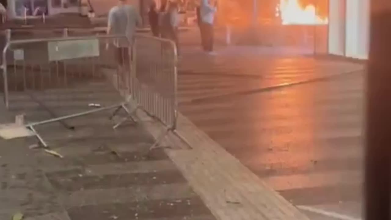 Footage taken from the buildings near the crash site in the Bnei Brak-Ramat Gan