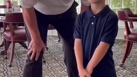 The boy, Lennon Little, is from a military family & dreamed of meeting Trump.