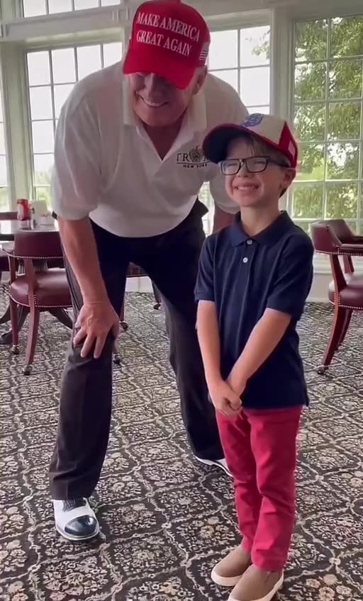 The boy, Lennon Little, is from a military family & dreamed of meeting Trump.