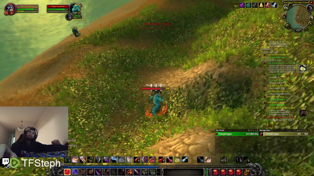 Hardcore Classic WoW - Level 45 Rogue Leveling