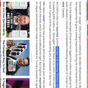 $250 MILLION BEING STOLEN FROM TRUMP BY WEAPONIZED JUDICIAL SYSTEM