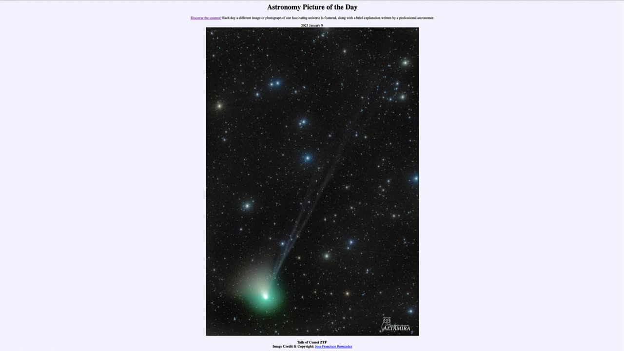 2023 January 09. Tails of comet z t f