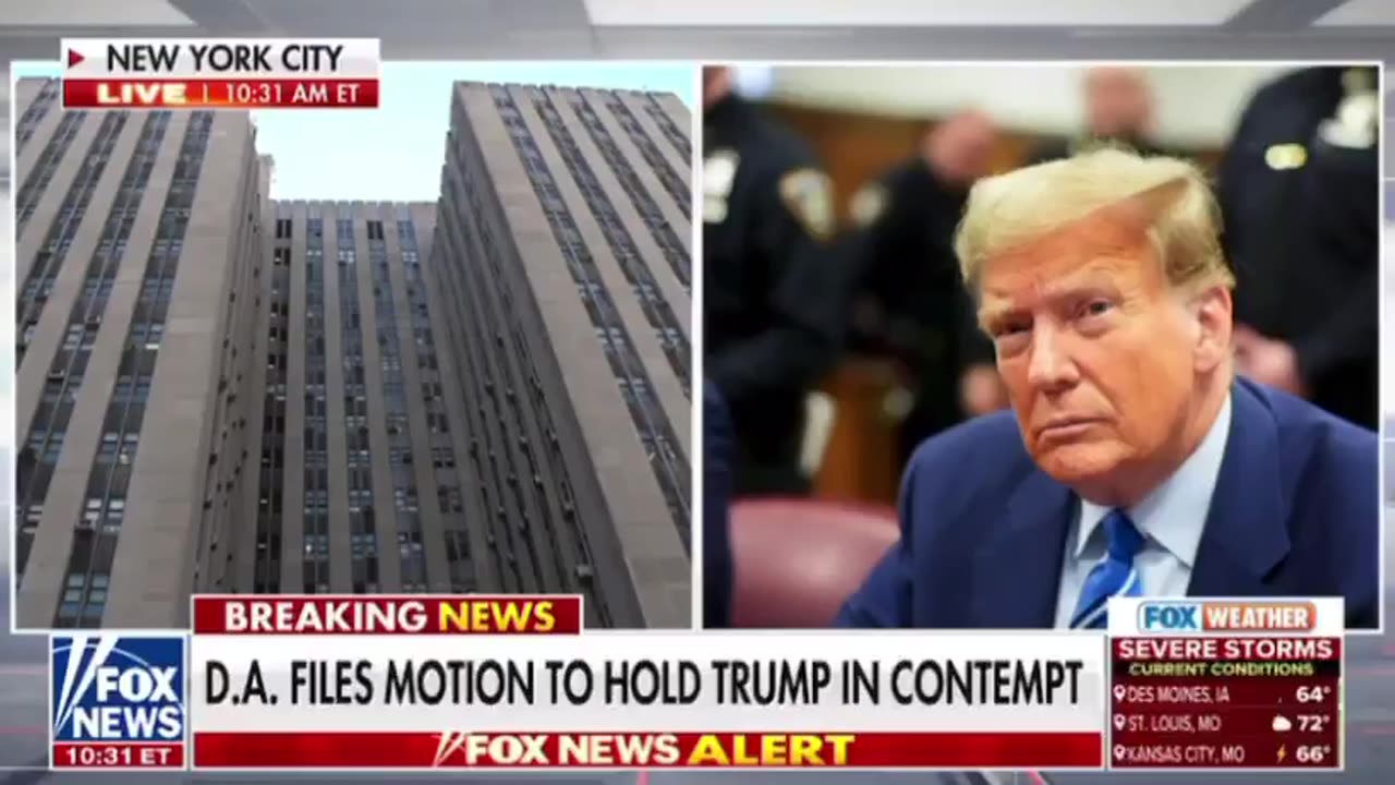 CROOKED DA Files Motion to Hold Trump in Contempt