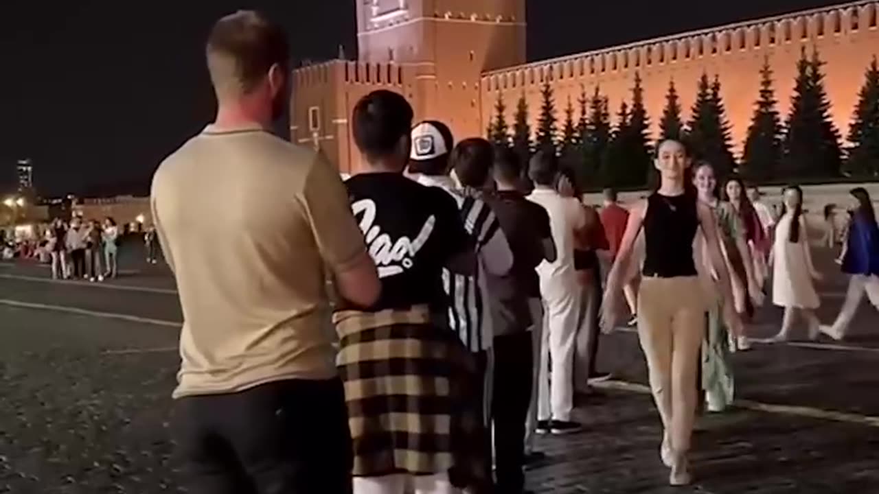 People from the Caucasus dancing in Red Square, Moscow. The Russian Federation does not prohibit