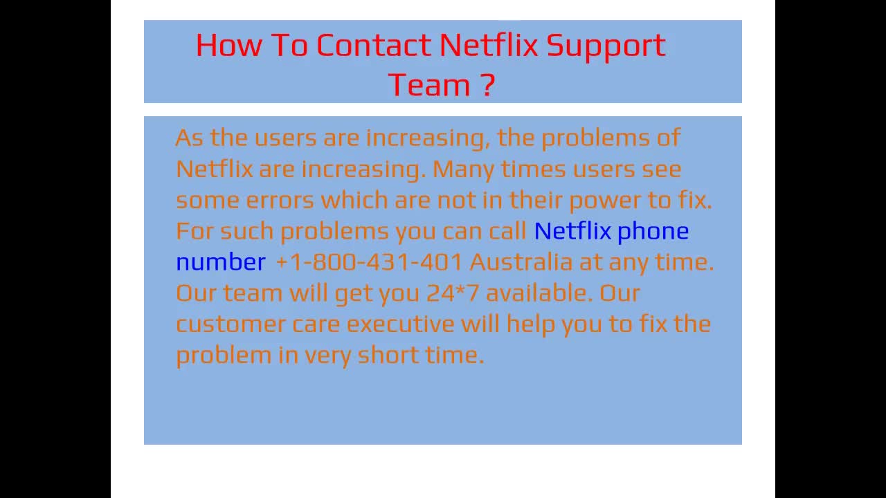 Dial Netflix Phone Number +1-800-431-401 Australia for instant help