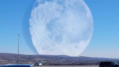 falling moon shot by rockets