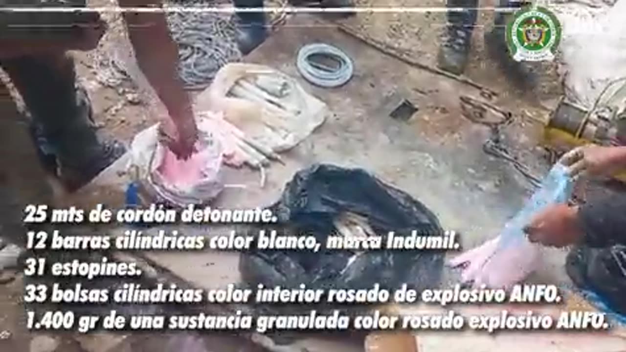 Explosivos y material para minería ilegal fue incautado en Soto Norte, Santander