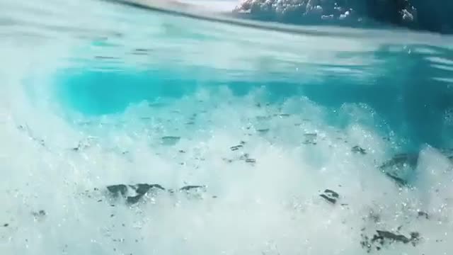 The beautiful clear glacier water of Alaska