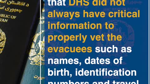 DHS Report Reveals that the Biden Administration failed to Vet Afghan Evacuees