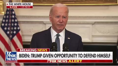 Biden says the Justice system "worked" in the Trump trial....