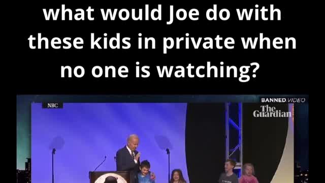 Montage of creepy Joe Biden moments with children