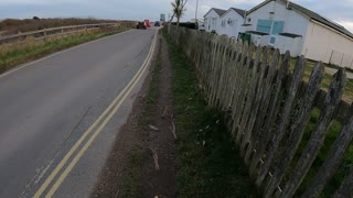 Hiking on country road. Speedlapse.