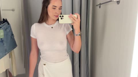 [4K] Transparent Try on Haul with Alisa _ Summer Blouses _ Trends 2024