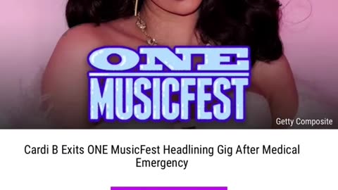 Cardi B No Longer Headline ONE MusicFest!