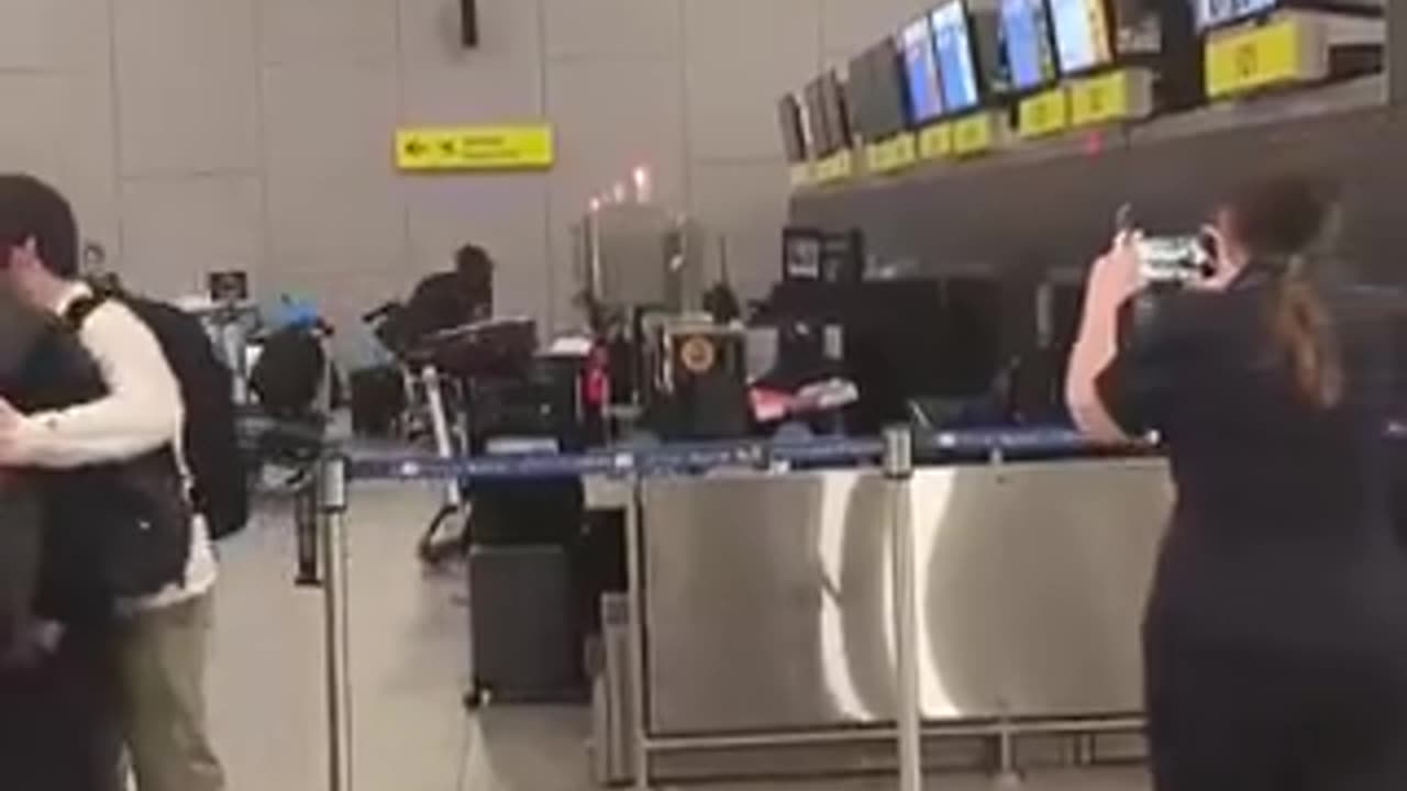 Haitian man destroyed American Airlines check-in counter at Santiago International Airport in Chile