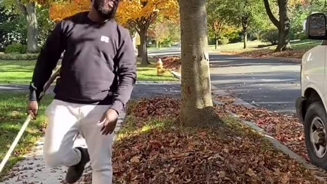 raking leaves