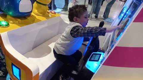 Baby playing in amusement parks