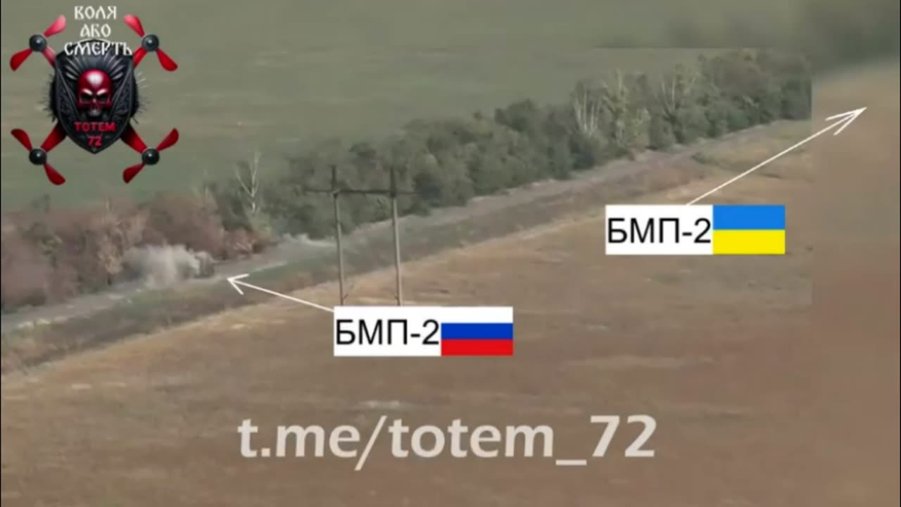 Incredible Footage of Ukrainian and Russian BMPs Squaring Off On the Open Battlefield